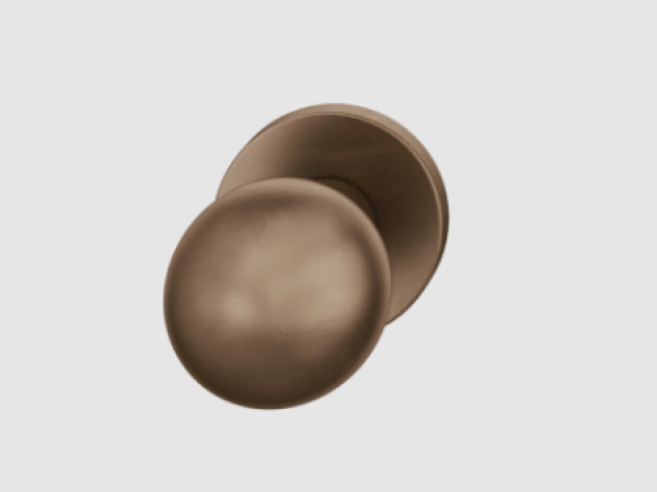 23 0802 Ball Knob on rose FSB 23 0802 Ball Knob on rose fixed Dark Bronze