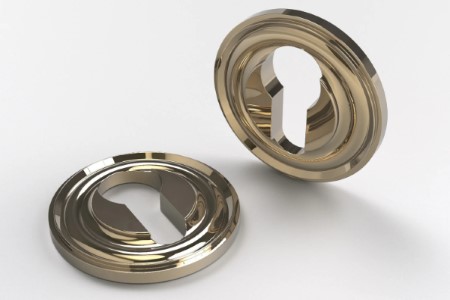 Oliver Knights escutcheon in polished finished