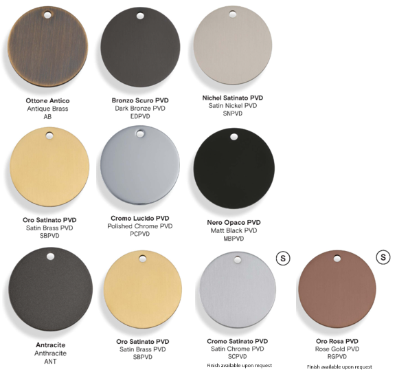 Door stop finishes