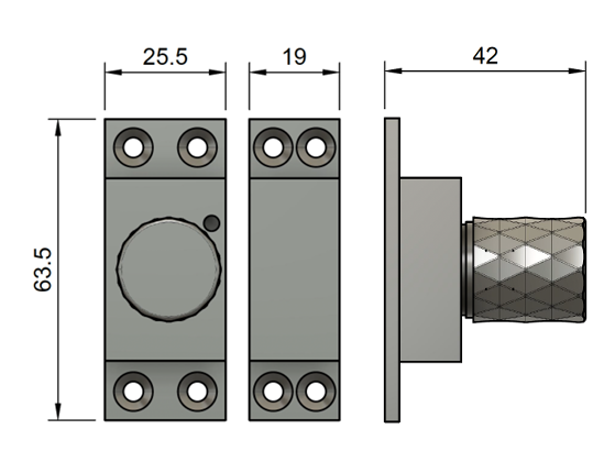 MIA SWF Diamond Sash Window Fastener DWG