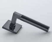 7080S Bauhaus Gropius Door Handle on Square Rose