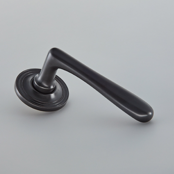 7101COV57C Elegance Door Handle on Reeded Covered Rose