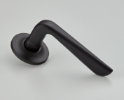 7220COV57A Celeste Door Handle on Plain Edge Covered Rose