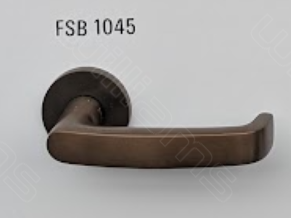 FSB 1045 – Real Bronze Dark (Custom)_wm FSB 1045 Real Solid Bronze Door Handle on Rose