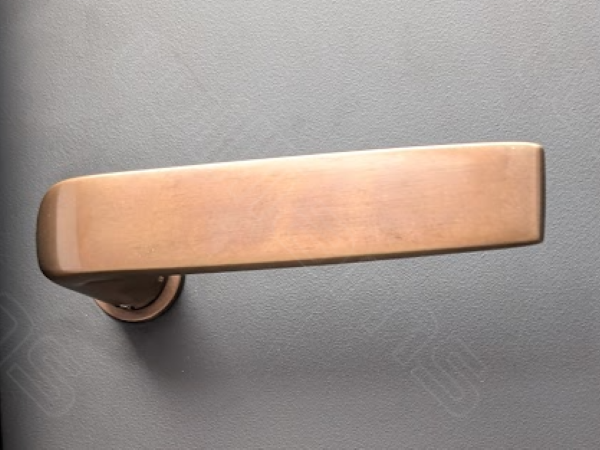 FSB 1267 Solid Bronze Door Lever on Plug In Rose