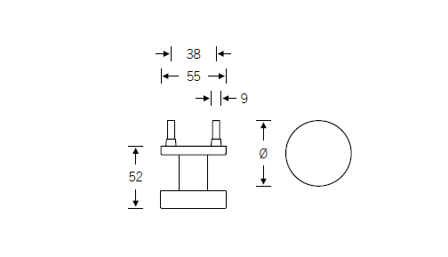 FSB 23 0829 Knob on Rose -dwg