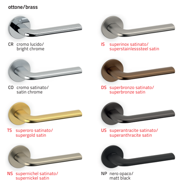INTO Lever Handle on Rose Finishes INTO Lever Handle on Rose Finishes